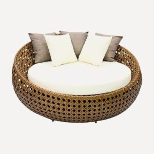 Chaise Maranduba em alumínio com trama de fibra sintética, móvel de área externa Soft Garden