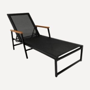 Espreguiçadeira Sununga em alumínio com tela sling, móvel de área externa Soft Garden